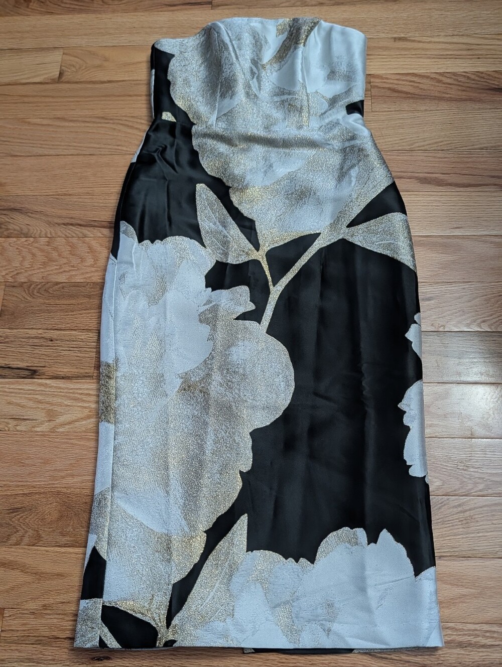 NWT Anthropologie Eva Franco Slim Floral Midi Dress Strapless  8 - Picture 4 of 12
